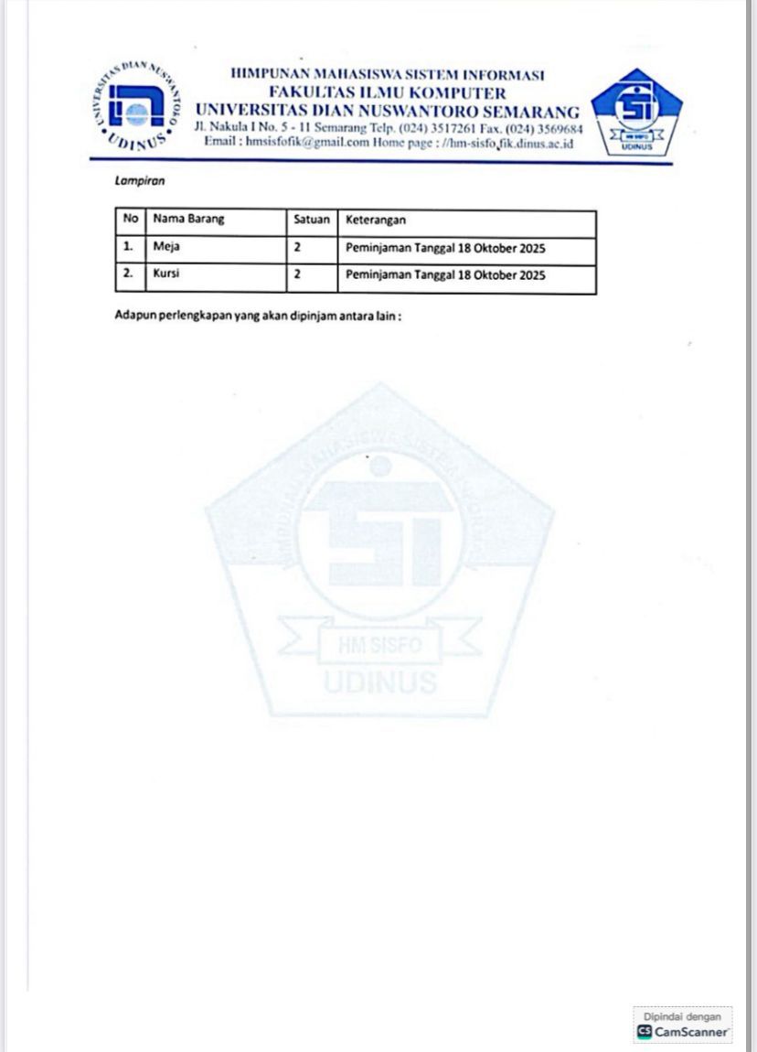 Surat Peminjaman barang (1)